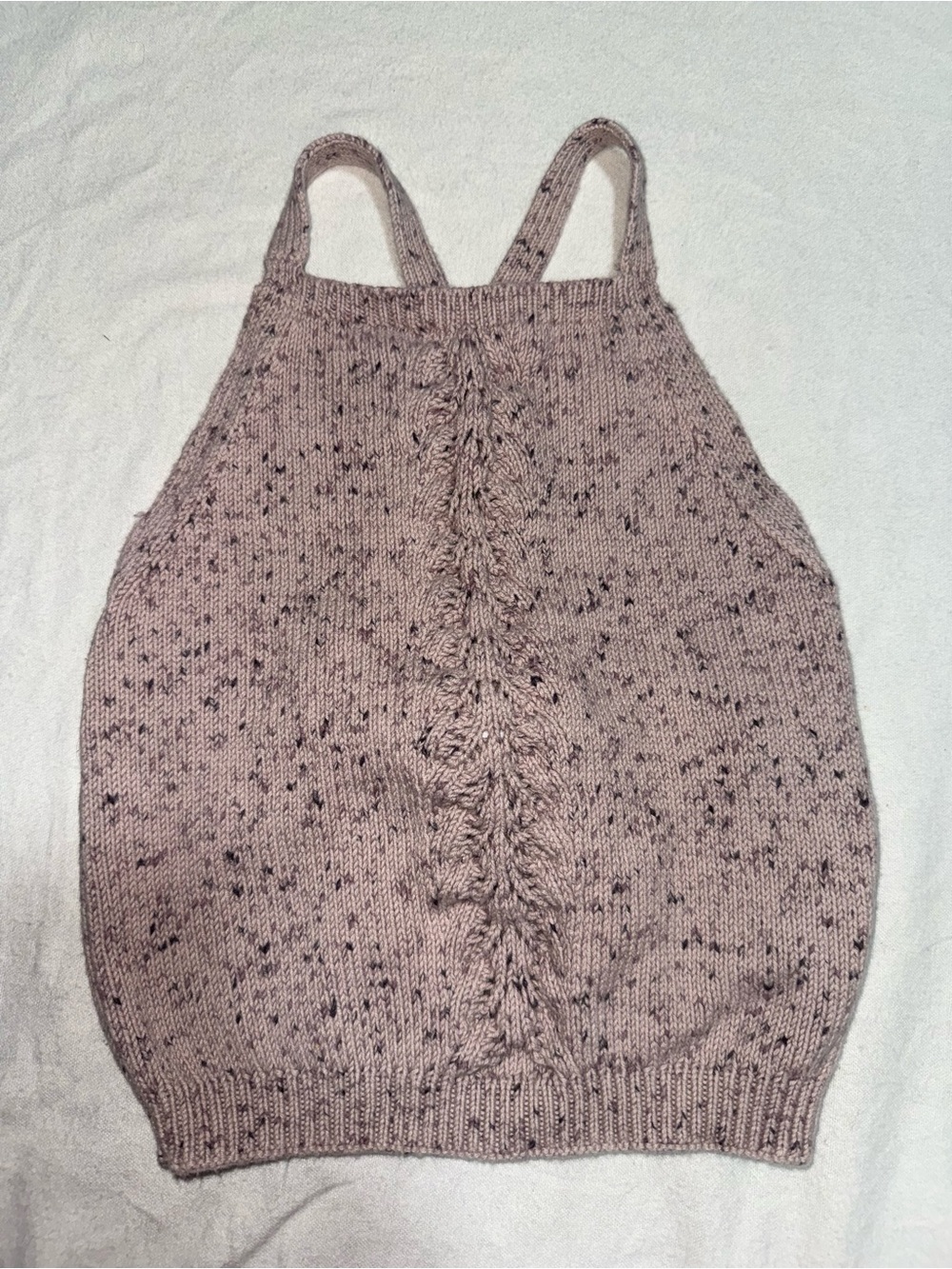Jamie Kay Mauve Speckled Cable Knit Tank